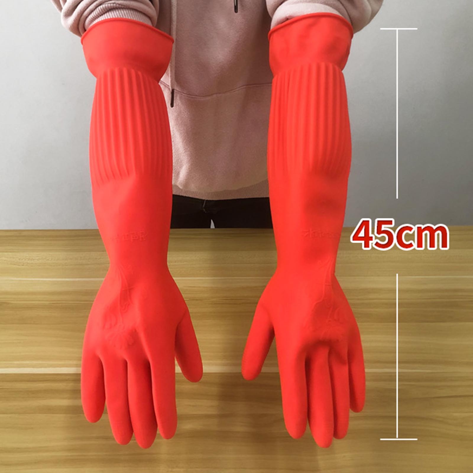 Commercial Kitchen Gloves - 1pair Flexible Comfortable Rubber Clean Gloves