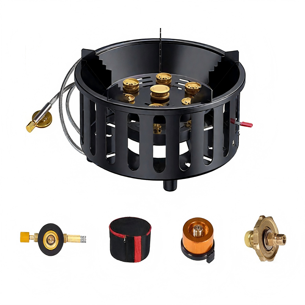 Commercial Kitchen Gas Stove - High-Power 7-Core 21000W Portable Camping Stove