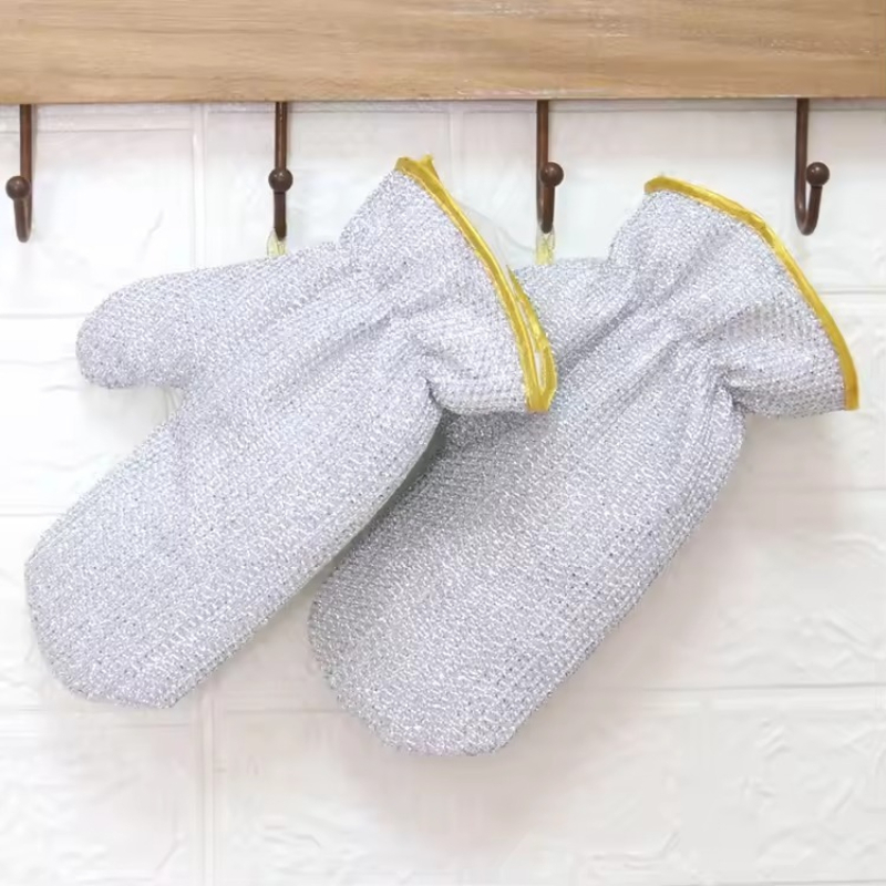 Commercial Kitchen Gloves - 1/2PCS Silver Gloves Housework Cleaning Gloves