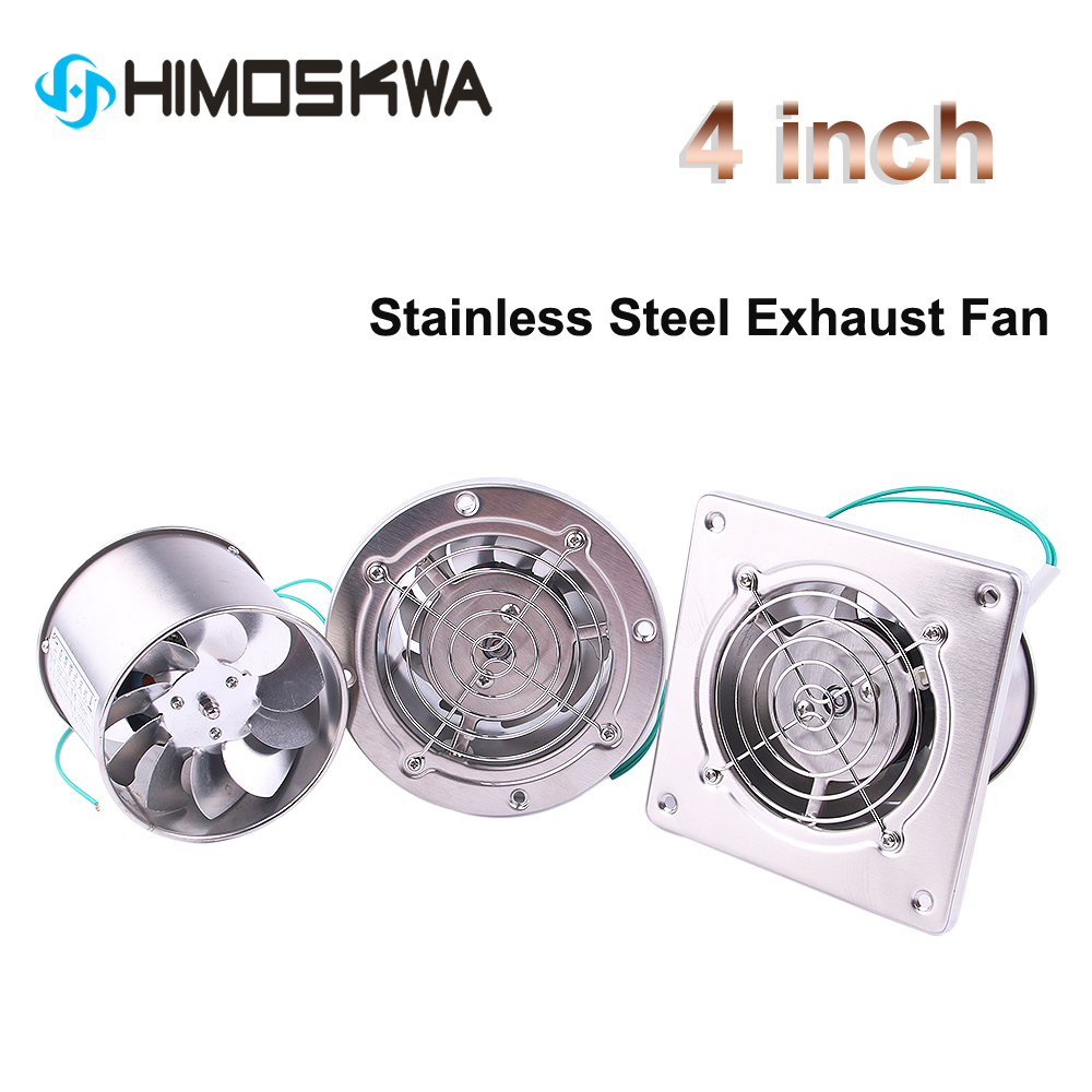Commercial Kitchen Exhaust Fan - 4 Inch Pipe Stainless Steel Exhaust