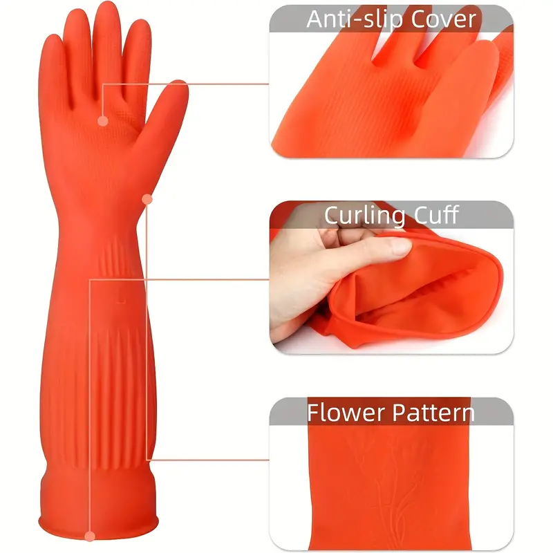 1Pair Lengthen Dishwashing Cle - огляд і ціна Commercial Kitchen Gloves