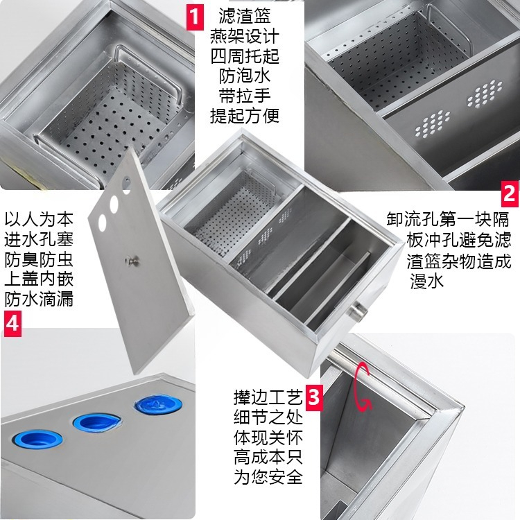 Stainless steel grease trap oi - огляд і ціна Commercial Kitchen Grease Trap