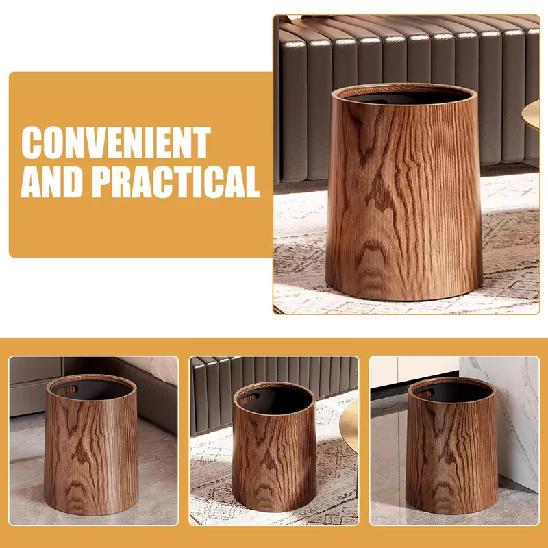 Durable Wood Grain Garbage Can - огляд і ціна Commercial Kitchen Garbage Can