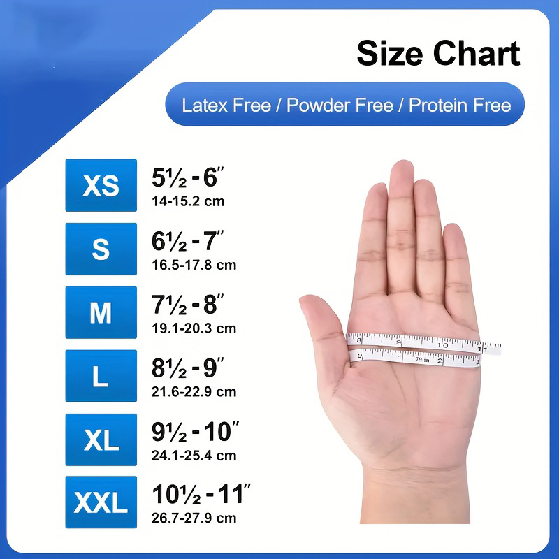 50/100PCS Blue Nitrile Gloves  - огляд і ціна Commercial Kitchen Gloves