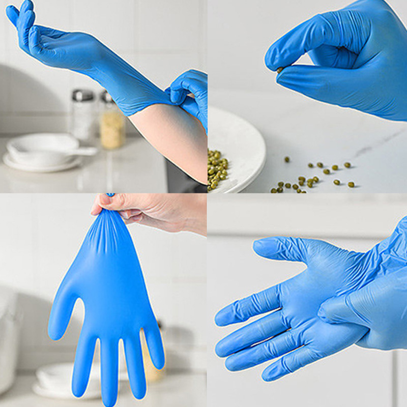 50/100PCS Blue Nitrile Gloves  - огляд і ціна Commercial Kitchen Gloves