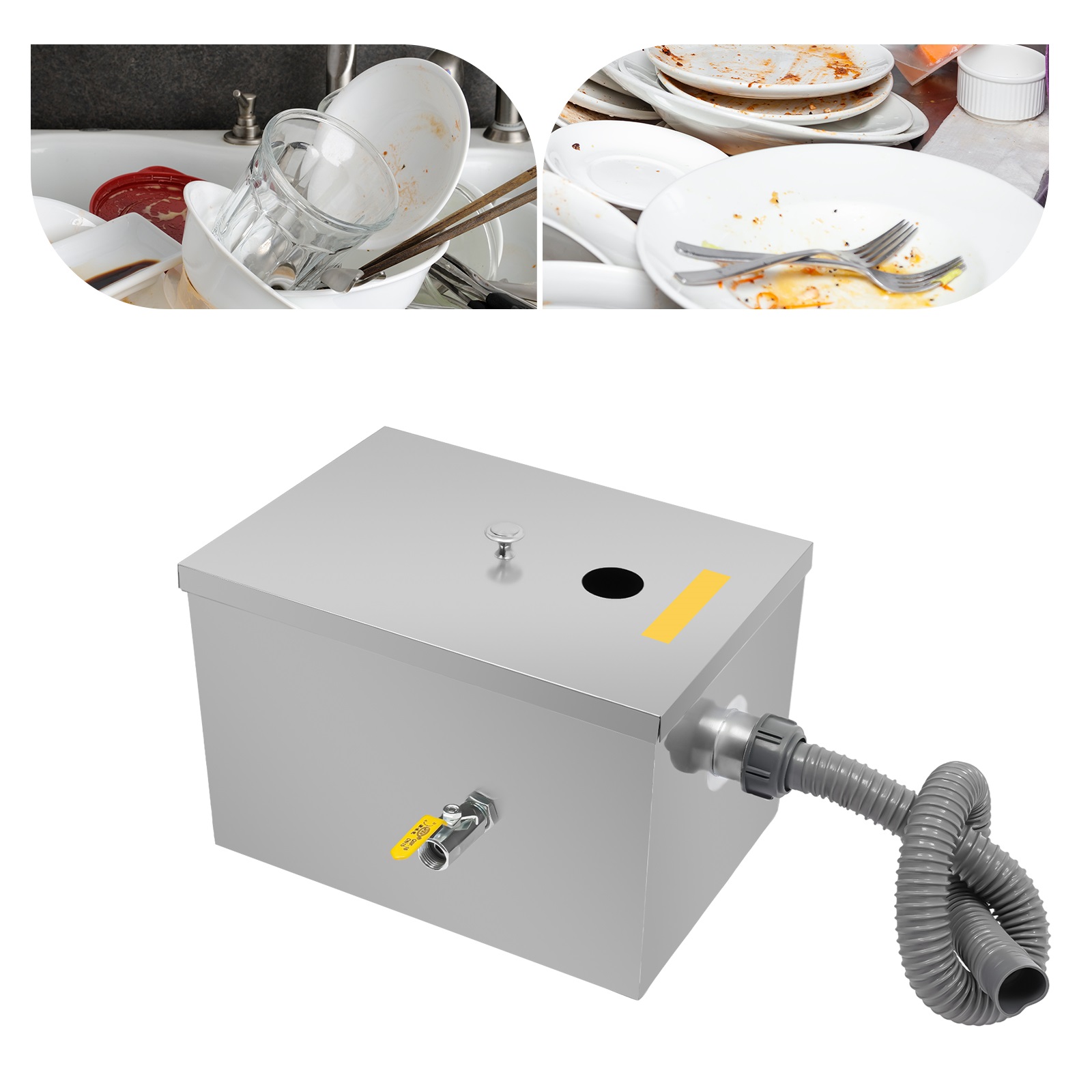 w/Drainage Pipe+Lid for Kitche - огляд і ціна Commercial Kitchen Grease Trap