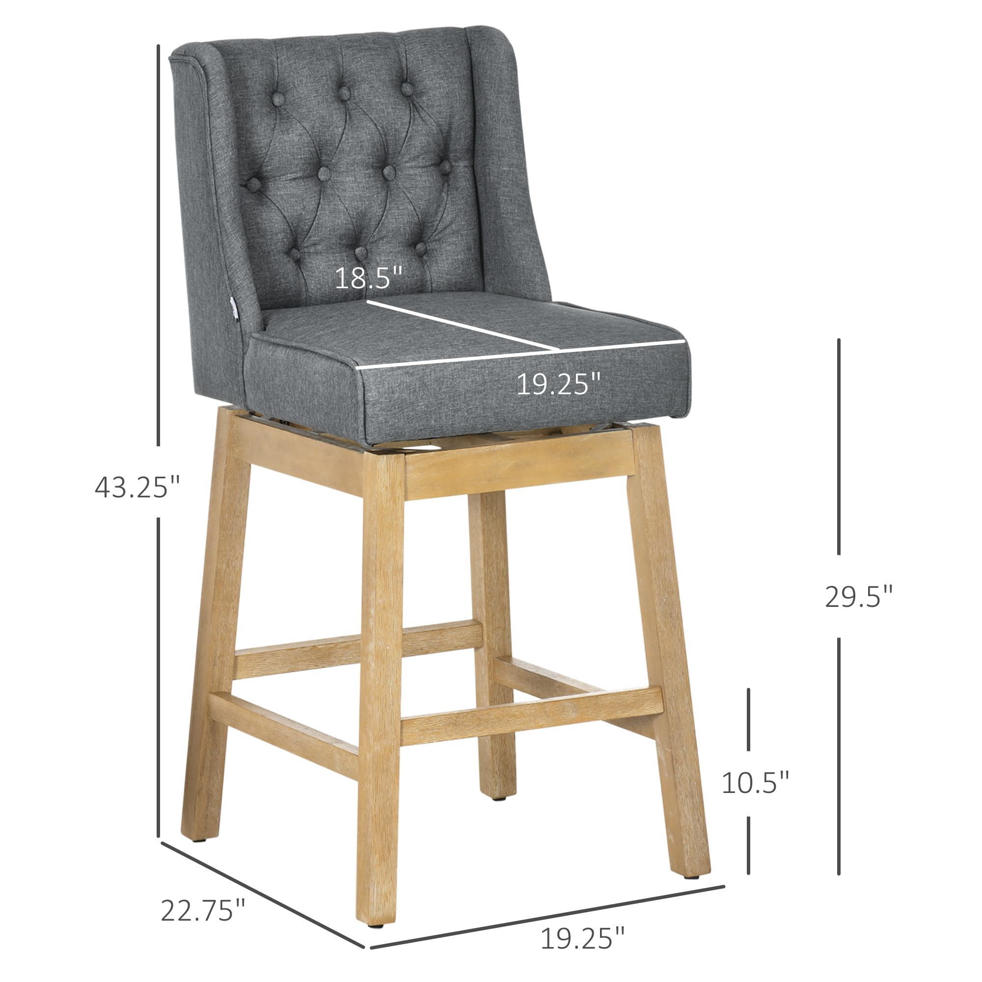 HOMCOM Bar Height Bar Stools S - огляд і ціна Commercial Kitchen Design