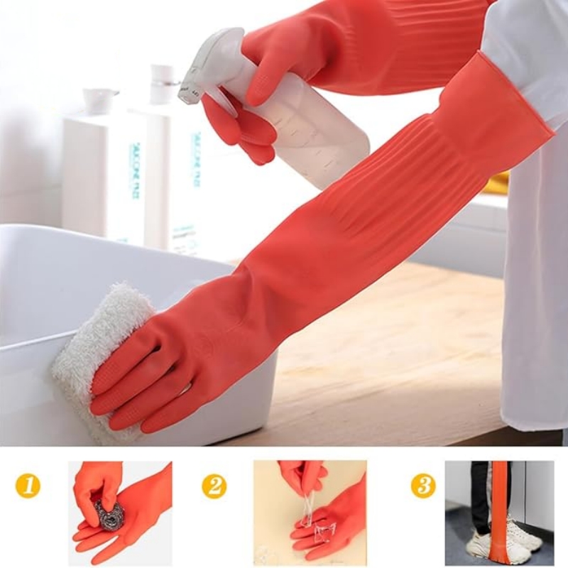 45CM Extra-Long Rubber Cleanin - огляд і ціна Commercial Kitchen Gloves