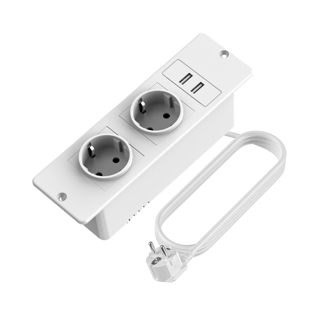 EU White Recessed Power Strip  - огляд і ціна Commercial Kitchen Worktops