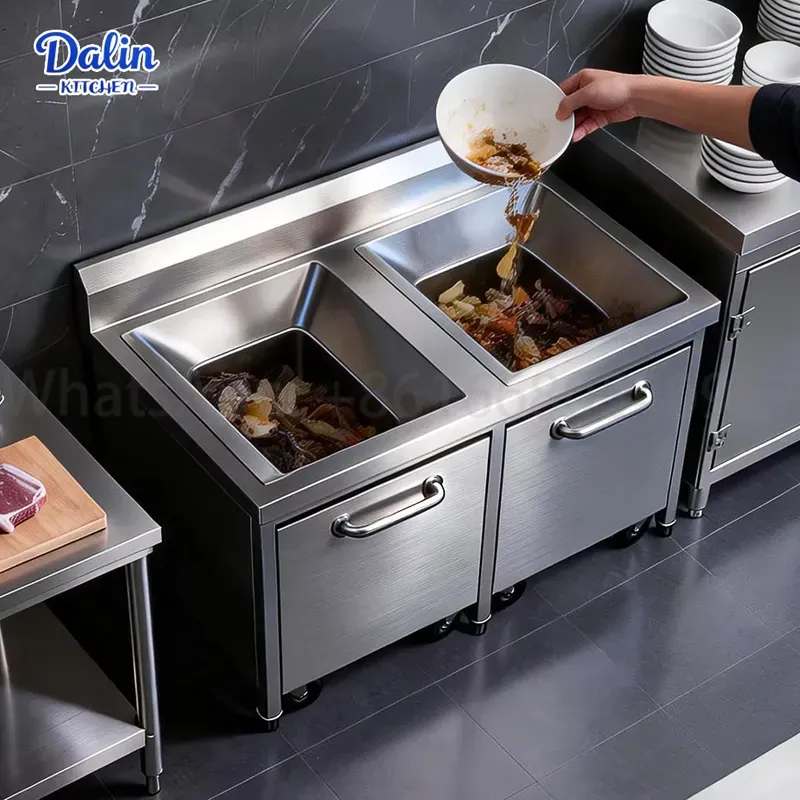 Commercial Stainless Steel 304 - огляд і ціна Commercial Kitchen Garbage Can